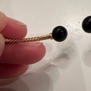 David Yurman Black Onyx and Gold Bracelet